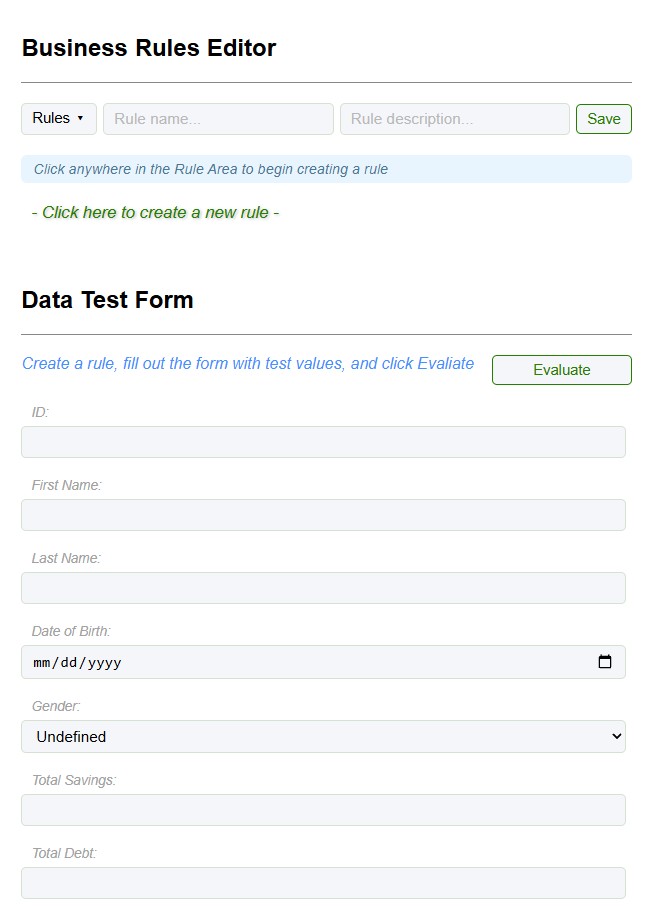 User Web Form